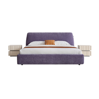Luxuriöses Hochwertiges Modernes Design Weiches Bett Schnell Stoffbezug Massivholzrahmen Queen King Size Doppelbett mit Schwammfüllung