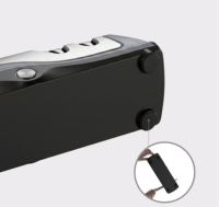 Aiguiseur de couteaux de cuisine alimenté par adaptateur avec boîtier en ABS, meule diamantée et patins antidérapants en silicone