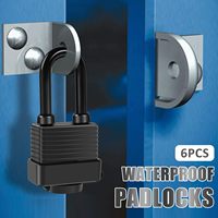 Serrure à mortaiser en aluminium 35mm 40mm, cadenas stratifié étanche en acier pour la sécurité, application de verrouillage de porte, clé en laiton