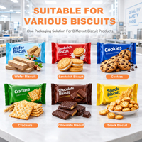 Machine d'emballage automatique de biscuits pour l'emballage de biscuits wafer