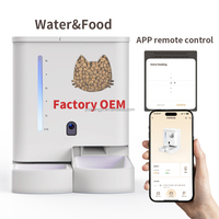 Distributeur de nourriture et d'eau Tuya 5L personnalisé contrôlé par APP Mangeoire intelligente automatique 2 en 1 pour animaux de compagnie avec caméra HD