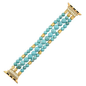 Correa elástica de piedra natural de cuarzo rosa, ágata, turquesa, correa de reloj Appele para Iwatch 38/42mm 40/44mm 41/45mm - Product Image 5