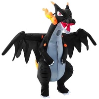 Costume de Mascotte Dragon de Feu Gonflable Nouveauté Usine – Tenue Complète Amusante pour Halloween, Cosplay, Fêtes et Événements