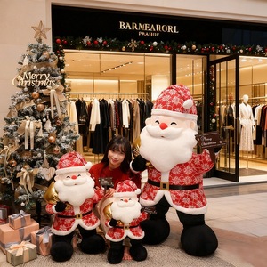 Muñeco de Nieve de Peluche, Figura Hecha a Mano, Peluche Súper Suave con Diseño de Copo de Nieve Rojo, Decoración Navideña para Interiores, Sala de Estar, Estilo Tradicional - Product Image 2