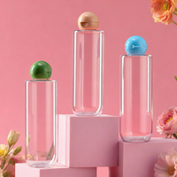Flacon de shampooing en plastique de 250 ml avec bouchon à bille rond, rechargeable, flacon de lotion en plastique de 8 oz (250 ml) pour emballage cosmétique