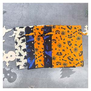 Bolsa de Dulces para Halloween, de Algodón Blanco, Personalizada con Cordón de Seguridad, para Decoración de Fiestas de Cumpleaños Infantiles - Product Image 1