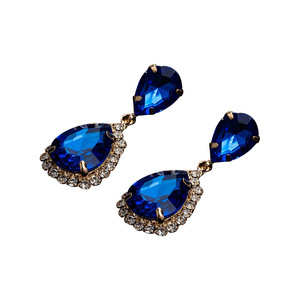 Korean Style Simple Everyday Women's Fashionable Shiny Water <b>Drop</b> Crystal <b>Earrings</b> Manufacturer Wholesale Accessories Model E043 - Product Image 5