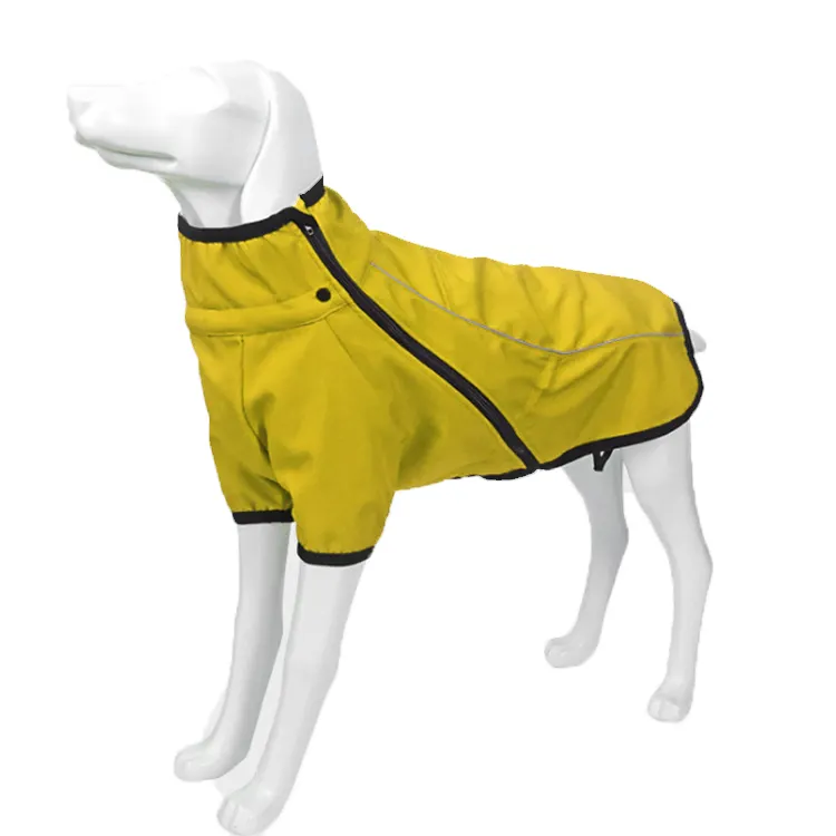 Windproof Pet Raincoat Clothes Plaid Dog Clothes Waterproof Breathable Dog Winter Jacket Coat