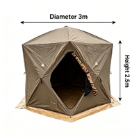 Tente de camping du Moyen-Orient 3x3m, hauteur 2,5m, grand espace, tente familiale, imprimé arabe, double couche, quatre saisons, désert