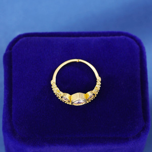 Ouj <span class=keywords><strong>Turkuaz</strong></span> pietra preziosa in oro placcato rame apertura corona regolabile principessa a forma di dito anelli per le signore - Product Image 4