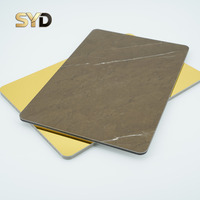 Panel Dinding Bambu Arang Anti Gores Permukaan Cermin, Pola Geometris Modern SYD, Pemasangan Cepat, Mudah Dibersihkan, Tahan Air