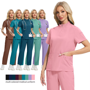 Uniforme Médico Personalizado Suave para Mujer, Conjunto de Pantalones Tipo Cargo, Uniforme Quirúrgico Unisex con Forma Duradera para Doctores - Product Image 6