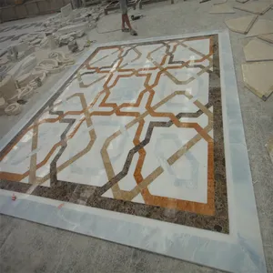 Classical Marble waterjet medallion Flooring Pattern Design