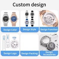 Boîtier de montre de luxe OEM avec logo personnalisé 316L, montres pour femmes et hommes en acier inoxydable, mouvement mécanique, étanche 10 ATM, montre-bracelet
