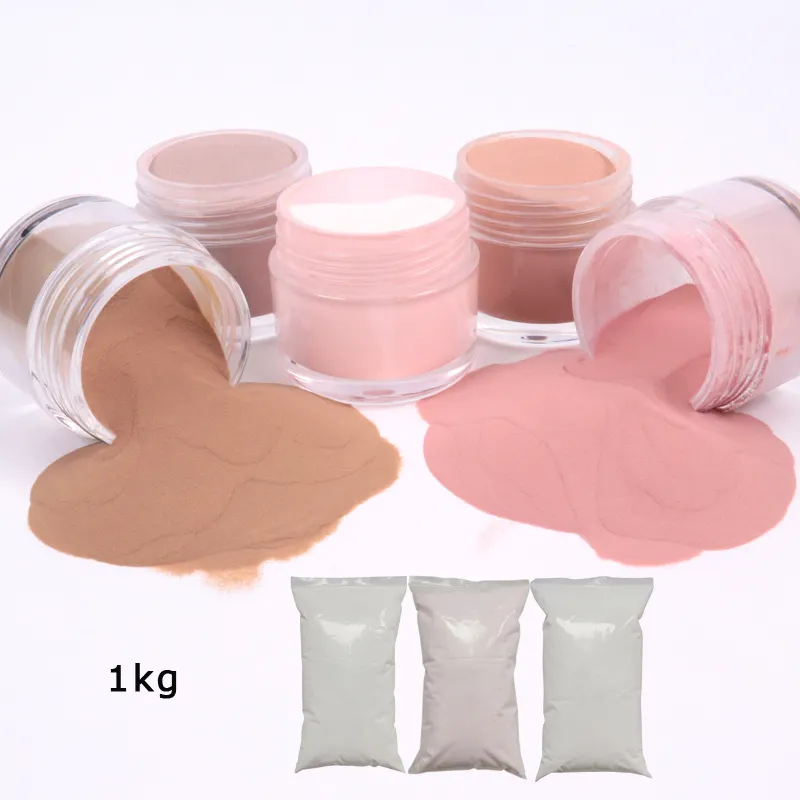 Factory Wholesale OEM Nail Art Color Clear Acrylic Powder Private Label Nude Supplies Dipping Powder