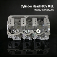 Conjunto de Cabeza de Cilindro de Motor de Aluminio 96316210 F8CV 0.8L 6V Compatible con Matiz Tico Spark Aveo Motor de 3 Cilindros