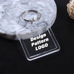 Hot Selling Shape Picture Holder Keychain Diy Clear Plastic Acrylic Blank Photo Frame Key Chain Pendant Custom Promotional <b>Gifts</b> - Product Image 1