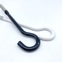 Vis à crochet en J en acier au carbone recouvert de PVC pour accrocher des objets muraux