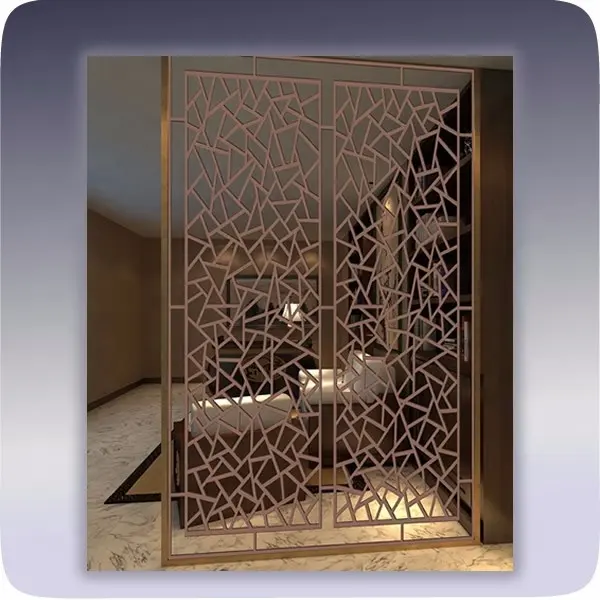 Luxury Laser Cut Metal Room Divider Modern Design For Outdoor Office Or Restaurant Decor