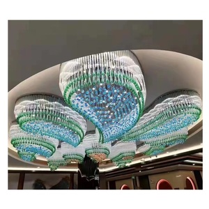 Moderna fabbrica fornitura ristorante lampadario altezza regolabile quadrato ovale lungo per <span class=keywords><strong>Hotel</strong></span> colorato luci a sospensione per interni - Product Image 6