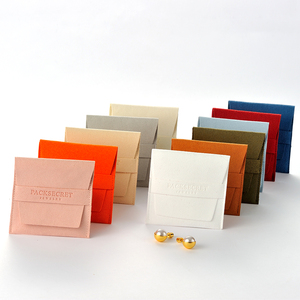 PackSecret Wholesale Customizable 0.6mm Microfiber Suede Pocket Pouch Storing Necklaces Jewelry LOGO Printing <b>Envelopes</b> <b>Gift</b> Bag - Product Image 5