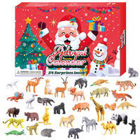 Calendrier de l'Avent 24 Jours à Déchirer, Série Boîte Mystère de Noël, Motifs de Dessins Animés, Mini Décorations, Pendentifs de Noël, Lots de Faveurs de Fête
