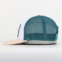 BSCI haute qualité broderie personnalisée tissé Patch imprimé Logo Design 6 panneaux maille 112 Style casquette de camionneur couleurs contrastées uniques