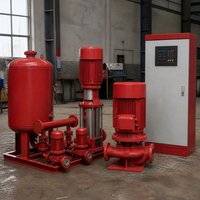 Système de pompage d'incendie vertical multi-étages avec armoire de commande intelligente et réservoir sous pression pour la protection incendie des bâtiments