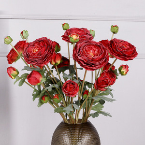 5 Flores Artificiales de Loto Snow Mountain Dew, Seda de Alta Simulación, Decoración para Bodas - Product Image 1