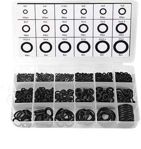 Kit de 225 joints toriques en caoutchouc nitrile/silicone pour réparation automobile et <span class=keywords><strong>plomberie</strong></span>, joints d'étanchéité à l'huile et à l'eau, vente directe usine - Product Image 1