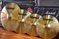 Golden 14-Inch Drum Cymbal Brass Alloy Crash Percussion Accessories Drum Kit Gong & Cymbals Set