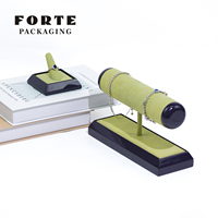 Support de présentation de bijoux FORTE PACKAGING en microfibre et bois, protection renforcée, couleur personnalisable, plateau pour colliers, porte-bagues, porte-bracelets