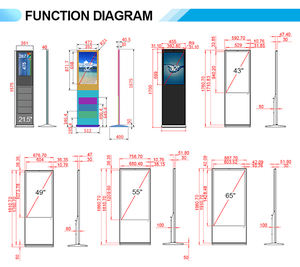 43 pulgadas independiente o Android señalización digital pantalla táctil quiosco softwares con cámara - Product Image 5