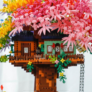 Ensemble <span class=keywords><strong>de</strong></span> blocs <span class=keywords><strong>de</strong></span> <span class=keywords><strong>construction</strong></span> miniatures à assembler, arbre <span class=keywords><strong>de</strong></span> cerisier arc-en-ciel, vue <span class=keywords><strong>de</strong></span> rue, jouets créatifs <span class=keywords><strong>de</strong></span> <span class=keywords><strong>construction</strong></span> DIY pour filles, cadeaux - Product Image 4