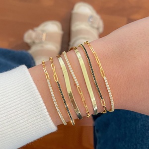 Pulsera <span class=keywords><strong>de</strong></span> cadena tipo tenis con circonitas cúbicas 5A <span class=keywords><strong>de</strong></span> colores 2026, joyería <span class=keywords><strong>de</strong></span> mano <span class=keywords><strong>de</strong></span> moda para mujer - Product Image 2