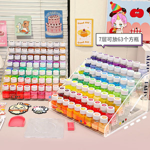 Étagère de rangement transparente à 7 niveaux, grande capacité, pour organiser et présenter les perles Perler - Product Image 1