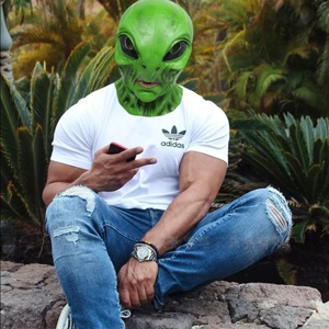 <span class=keywords><strong>Maschera</strong></span> aliena in lattice auricolare Halloween UFO terrore verde <span class=keywords><strong>maschera</strong></span> per feste decorazioni e costumi nuovo prodotto - Product Image 5