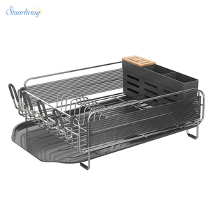 Escurridor de platos desmontable, accesorios de cocina, estante de almacenamiento de platos, estante de secado de platos con taza de cubiertos - Product Image 2