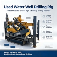 Foreuse hydraulique sur chenilles d'occasion fiable FY300A pour puits profonds de 300 mètres, entraînée au diesel, pour forage de puits d'eau