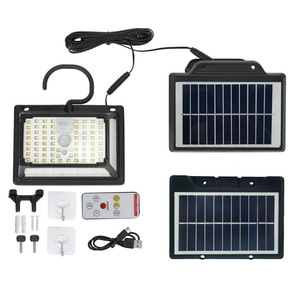 Split Clip-On Solar LED Wall <b>Light</b> 10W Motion Sensor Waterproof Outdoor Lamp with Remote for <b>Garage</b> Camping - Product Image 1