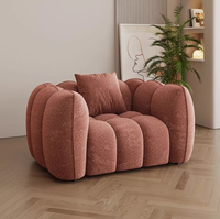 Canapé-lit en forme de citrouille à une place, nouveau style, en gros, avec rembourrage en éponge et tissu pour salons, appartements et hôtels