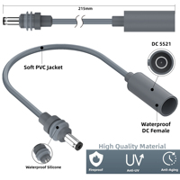 Câble de communication 0,12 m pour Starlink Mini, adaptateur d'alimentation DC 5521 18AWG pour câble Starlink, accessoires