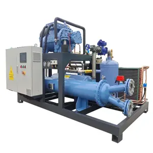 Conjunto de resfriamento 45 hp compressor de parafuso, máquina de refrigeração conjunto de água-resfriado máquina de armazenamento para creme frio de reinstalação