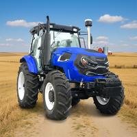 Tracteur diesel 4x4 certifié CE EPA 50HP avec chargeur frontal, pompe et boîte de vitesses, transmission par engrenages, tracteur agricole multifonctionnel