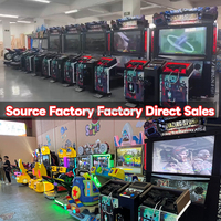 Machine de tir d'arcade commerciale en métal, simulateur 3D Razing Storm, 2 joueurs, machine de jeu vidéo à monnayeur