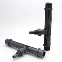Injecteur d'eau en PVC-U à raccord fileté, type tube Venturi, pour mélange air-eau