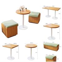 Mobilier personnalisé commercial restaurant table stand canapé banc dessert café gâteau lounge lait thé boutique table chaise combinaison