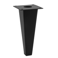 Pieds de meubles en acier en forme de pyramide carrée pour table de chevet, table basse, meuble TV et support de canapé