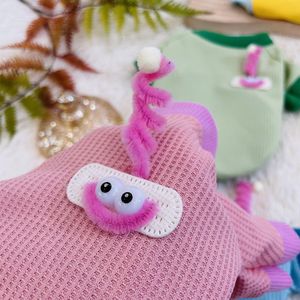 Sudaderas tipo waffle para mascotas, ropa para perros de color sólido, sudaderas con capucha de poliéster para mascotas pequeñas, ropa para otoño e invierno - Product Image 3