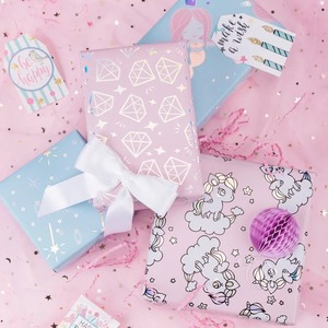 Custom Unicorn Stars <b>Pattern</b> Recyclable PE Coated Double-Sided Art <b>Paper</b> Roll 100GSM Eco-Friendly Gift Craft <b>Paper</b> Digital - Product Image 3